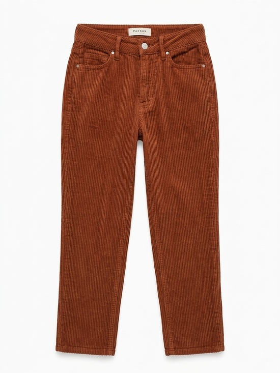 PacSun Pants - PacSun Chocolate Brown Corduroy Mom Jeans High Waisted Pants Trousers Corduroys